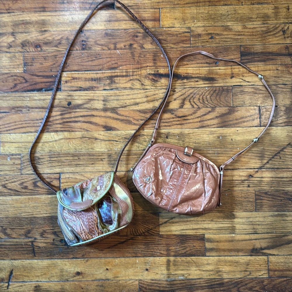 Womens Brown Leather Crossbody Bag